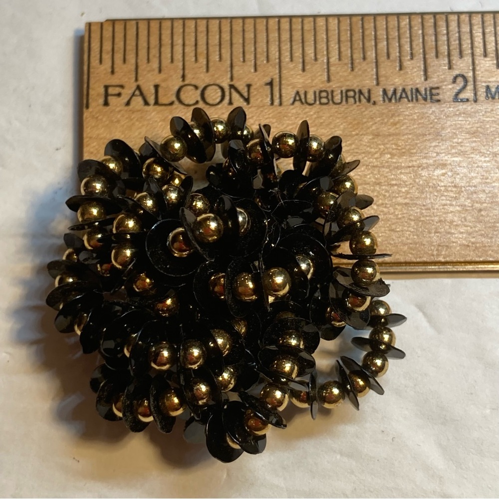 Vintage Black & Gold Shoe Clips 2 Pair - Picture 9 of 9